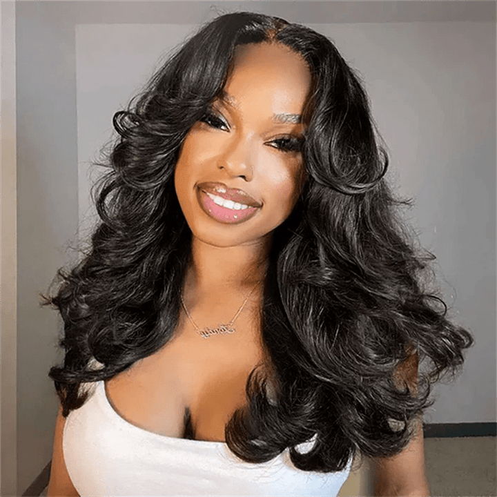 Msgem Layered Cut HD Lace Front Wig Body Wave 5x5 13x6 Human Hair Glueless Wigs - Msgem Hair
