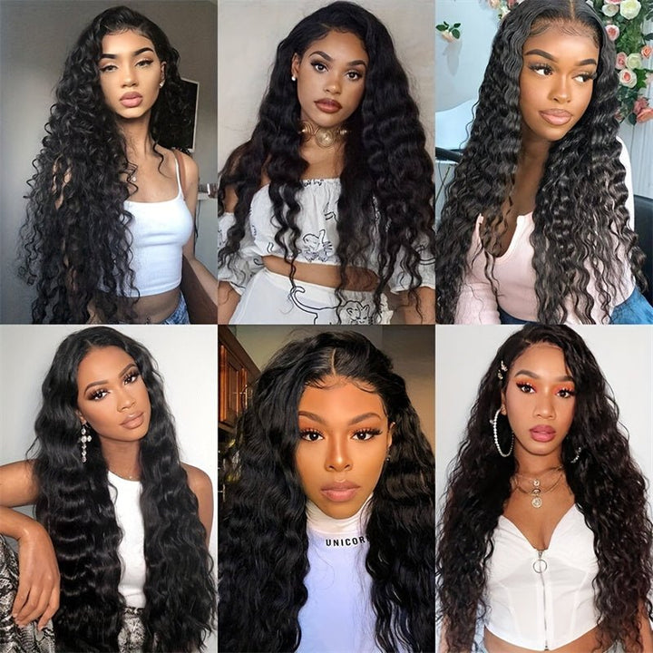 Msgem Loose Deep Wave 13x6 Lace Frontal Wigs 12A Transparent Melt Human Hair Wigs - Msgem Hair