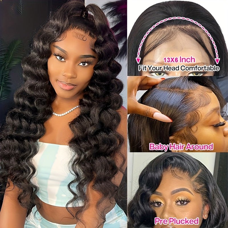 Msgem Loose Deep Wave 13x6 Lace Frontal Wigs 12A Transparent Melt Human Hair Wigs - Msgem Hair