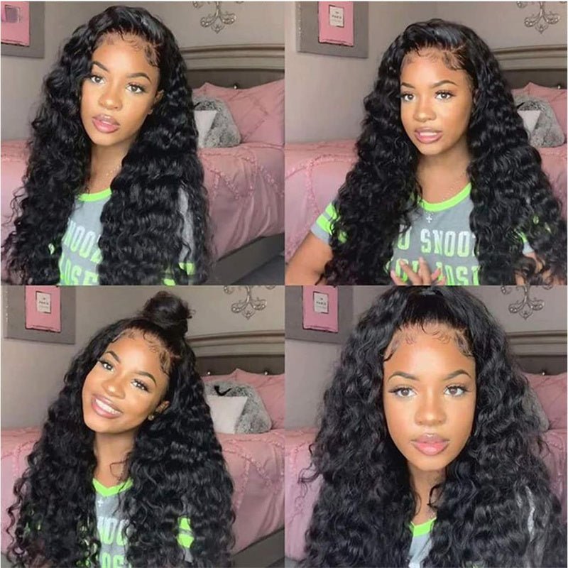 Msgem Loose Deep Wave Lace Front Wig 13x4 Transparent Lace Front Wig 180% Density - Msgem Hair