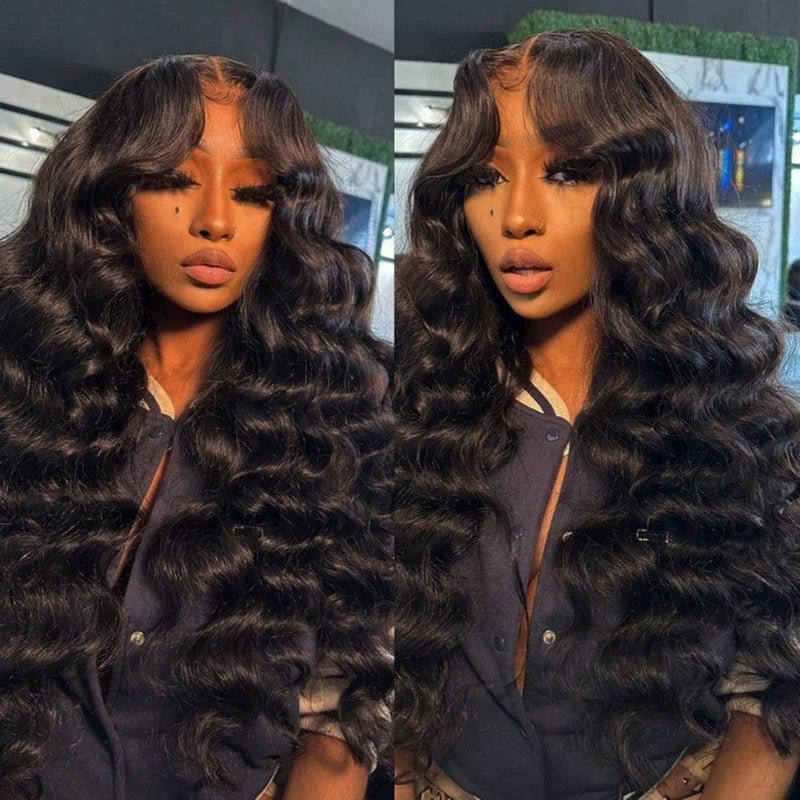 Msgem Loose Deep Wave Lace Front Wigs 13x4 HD Transparent Human Hair Lace Frontal Wigs 180% Density - Msgem Hair