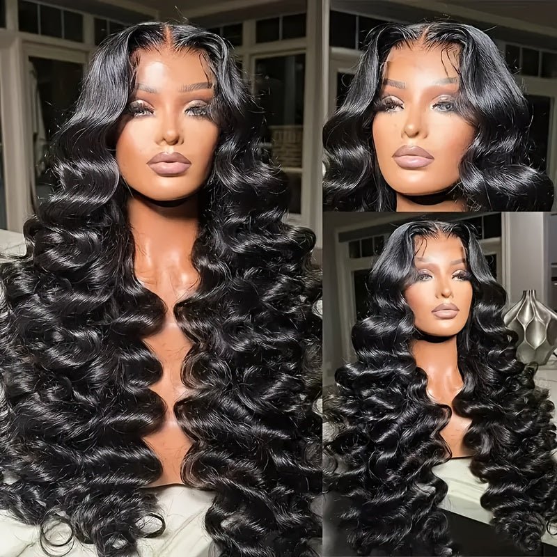 Msgem Loose Deep Wave Lace Front Wigs 13x4 HD Transparent Human Hair Lace Frontal Wigs 180% Density - Msgem Hair