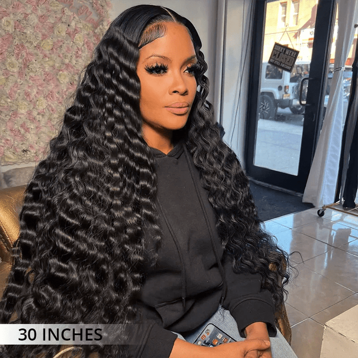 Msgem Luxury Loose Deep Wave Virgin Human Hair Lace Front Wig Pre Plucked Hairline 300% Density - Msgem Hair