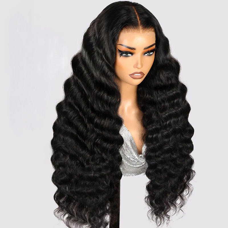 Msgem Luxury Loose Deep Wave Virgin Human Hair Lace Front Wig Pre Plucked Hairline 300% Density - Msgem Hair