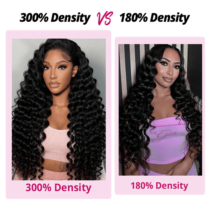 Msgem Luxury Loose Deep Wave Virgin Human Hair Lace Front Wig Pre Plucked Hairline 300% Density - Msgem Hair