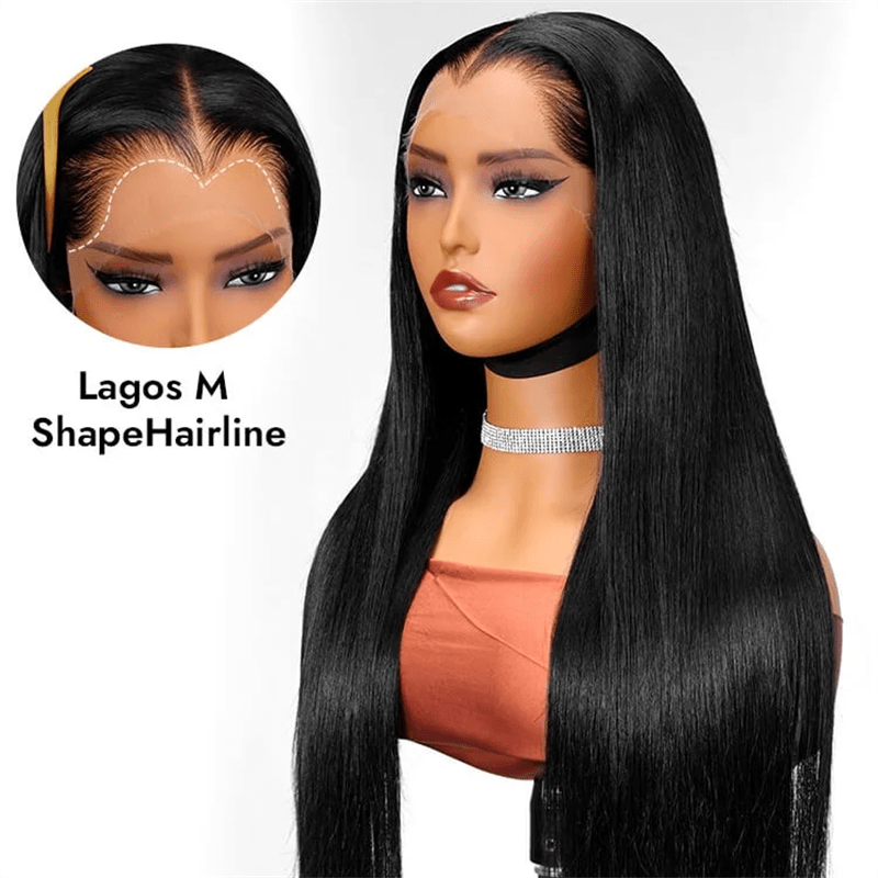 Msgem M - Shaped Hairline Straight Hair HD 13x6 Lace Frontal Wig Lagos Hairline Wigs - Msgem Hair