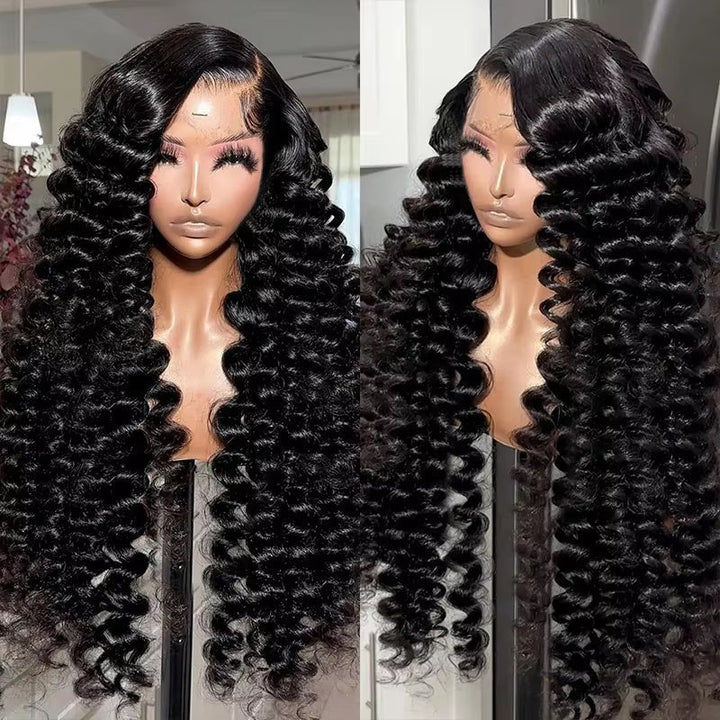 Msgem New Loose Wave Lace Front Wigs HD Full Lace Wigs Human Hair Natural Hairline - Msgem Hair