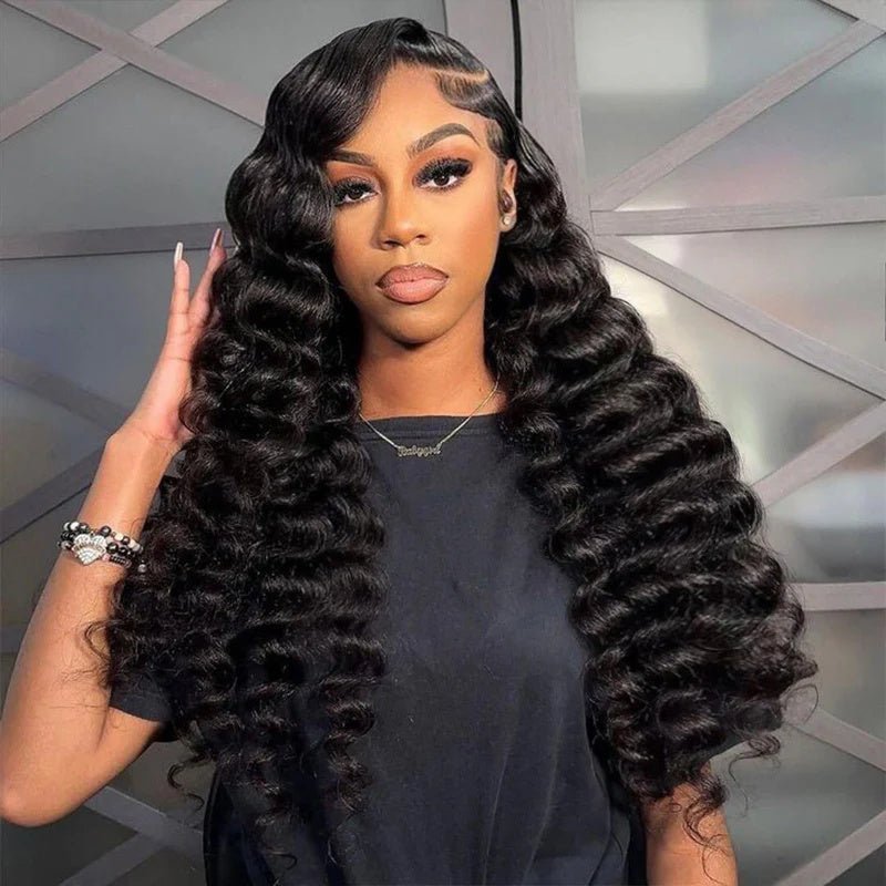 Msgem New Loose Wave Lace Front Wigs HD Full Lace Wigs Human Hair Natural Hairline - Msgem Hair