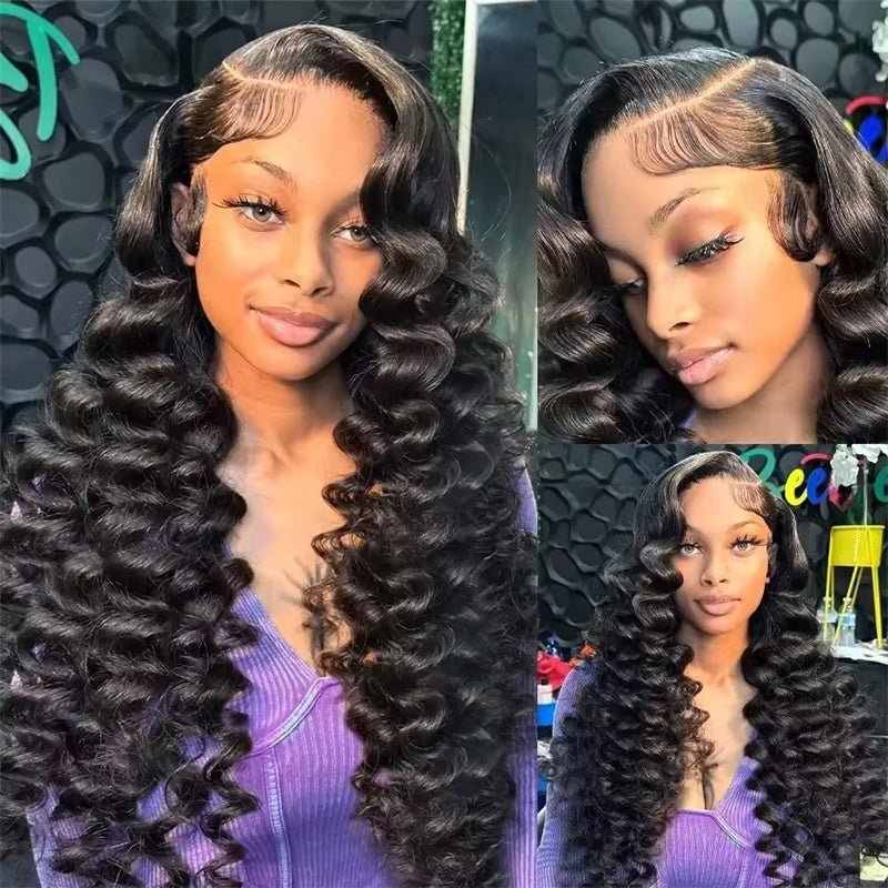 Msgem New Loose Wave Lace Front Wigs HD Full Lace Wigs Human Hair Natural Hairline - Msgem Hair