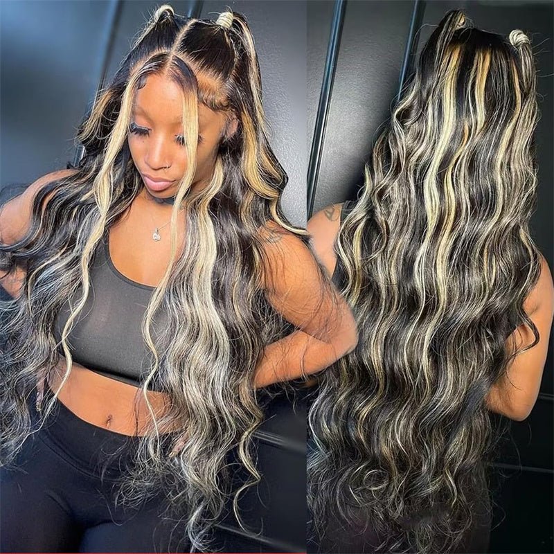 Msgem P1B/27 Human Hair Wigs Body Wave 13x4 HD Lace Front Wigs for Women - Msgem Hair