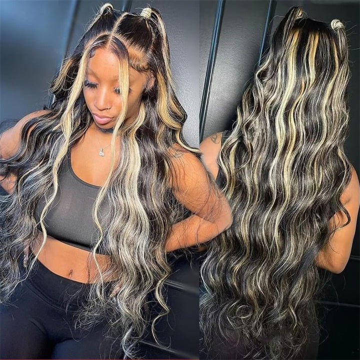 Msgem P1B/27 Human Hair Wigs Body Wave 13x4 HD Lace Front Wigs for Women - Msgem Hair