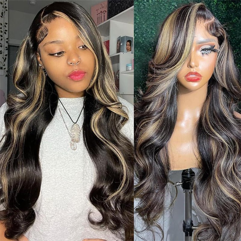 Msgem P1B/27 Human Hair Wigs Body Wave 13x4 HD Lace Front Wigs for Women - Msgem Hair