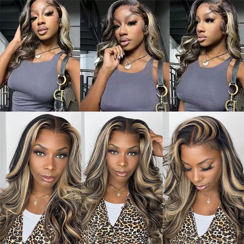 Msgem P1B/27 Human Hair Wigs Body Wave 13x4 HD Lace Front Wigs for Women - Msgem Hair