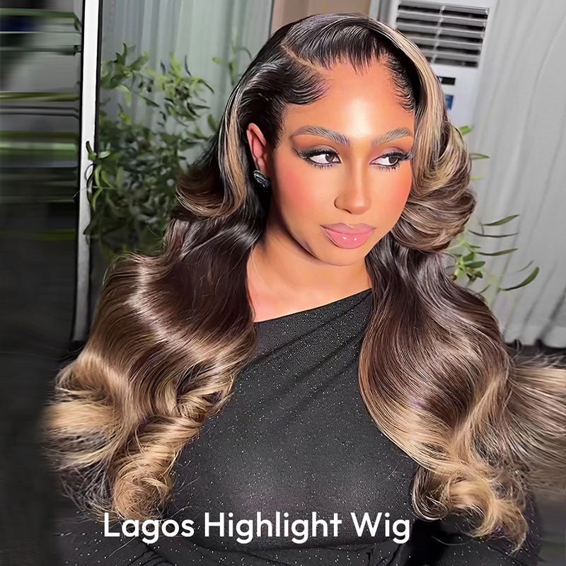 Msgem P4/27 Highlight Lagos Hairline Body Wave 13x6 HD Lace Front Wigs - Msgem Hair