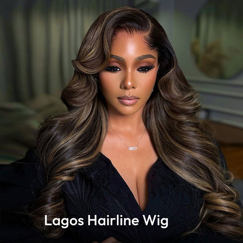 Msgem P4/27 Highlight Lagos Hairline Body Wave 13x6 HD Lace Front Wigs - Msgem Hair