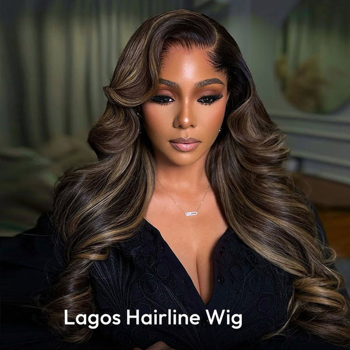 Msgem P4/27 Highlight Lagos Hairline Body Wave 13x6 HD Lace Front Wigs - Msgem Hair