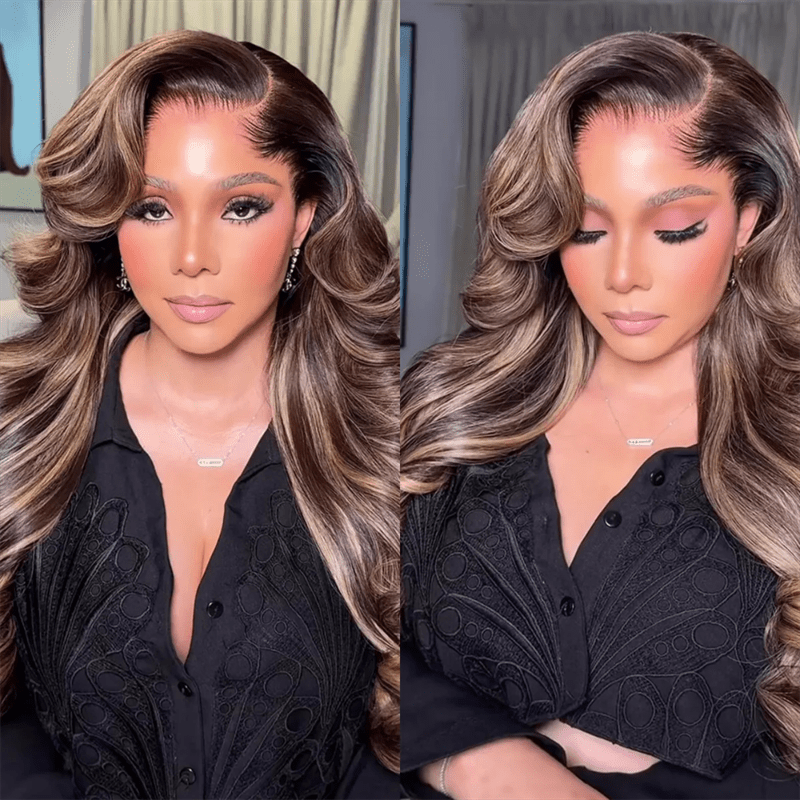 Msgem P4/27 Highlight Lagos Hairline Body Wave 13x6 HD Lace Front Wigs - Msgem Hair
