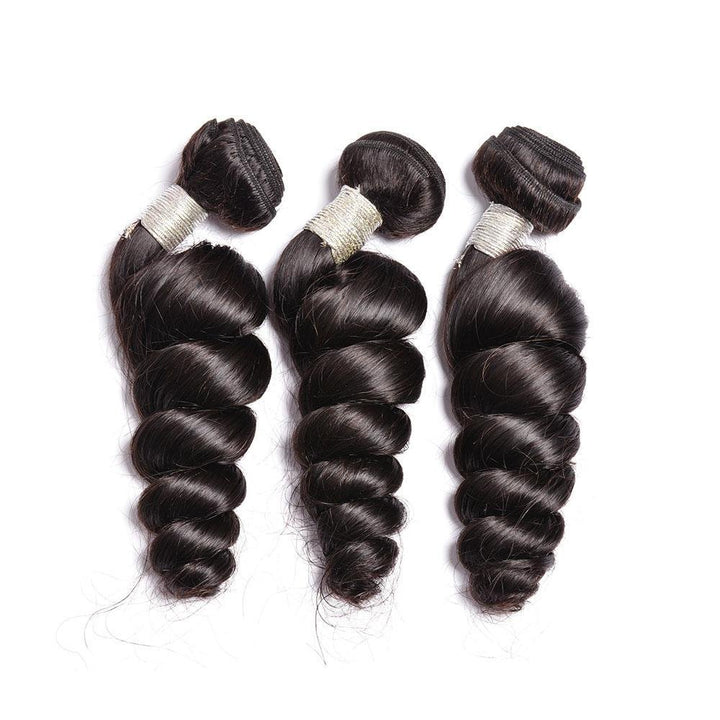 Msgem Peruvian Virgin Hair Loose Wave 3 Bundles With 13x4 Frontal - Msgem Hair