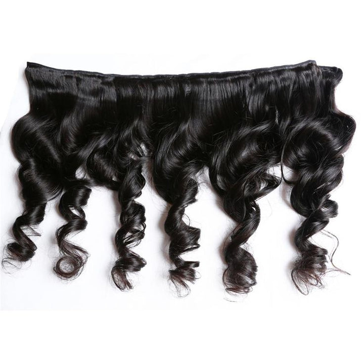 Msgem Peruvian Virgin Hair Loose Wave 3 Bundles With 13x4 Frontal - Msgem Hair