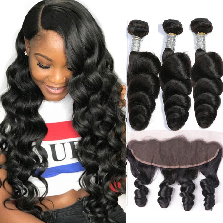 Msgem Peruvian Virgin Hair Loose Wave 3 Bundles With 13x4 Frontal - Msgem Hair