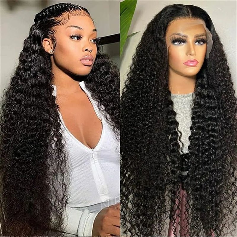 Msgem Pineapple Wave 13x6 Lace Front Wigs Human Hair Deep Curly HD Invisible 13x4 Lace Frontal Wigs 40 Inches 250% - Msgem Hair