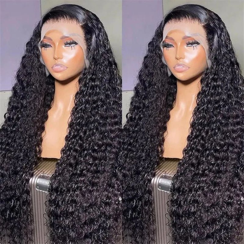 Msgem Pineapple Wave 13x6 Lace Front Wigs Human Hair Deep Curly HD Invisible 13x4 Lace Frontal Wigs 40 Inches 250% - Msgem Hair