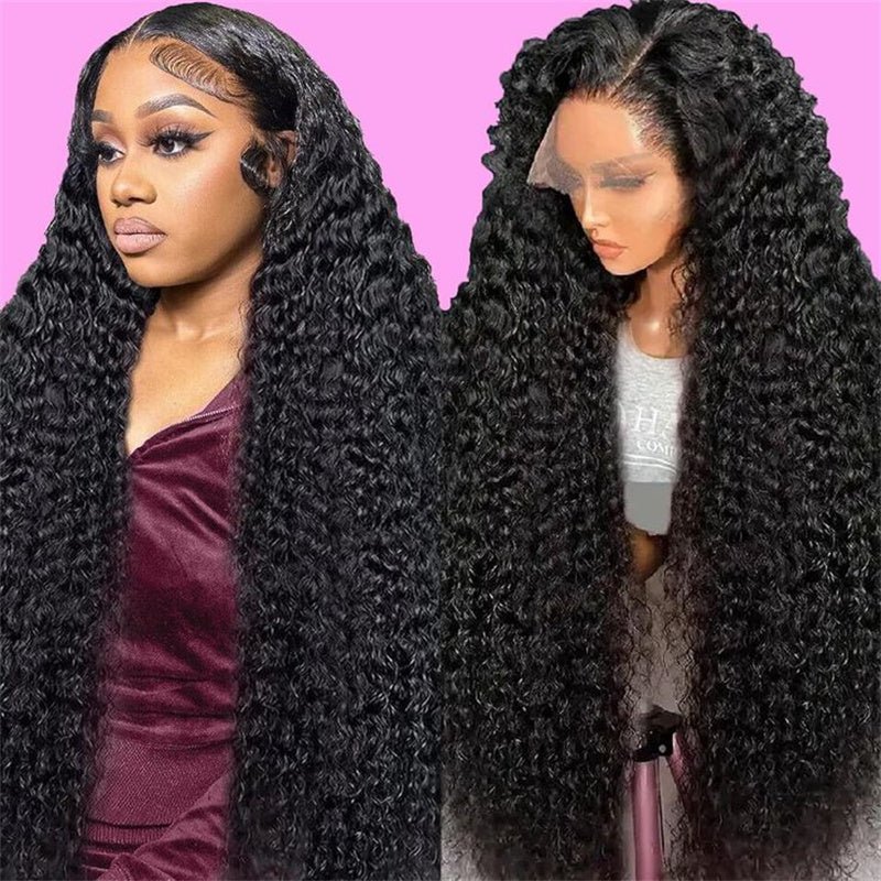 Msgem Pineapple Wave 13x6 Lace Front Wigs Human Hair Deep Curly HD Invisible 13x4 Lace Frontal Wigs 40 Inches 250% - Msgem Hair