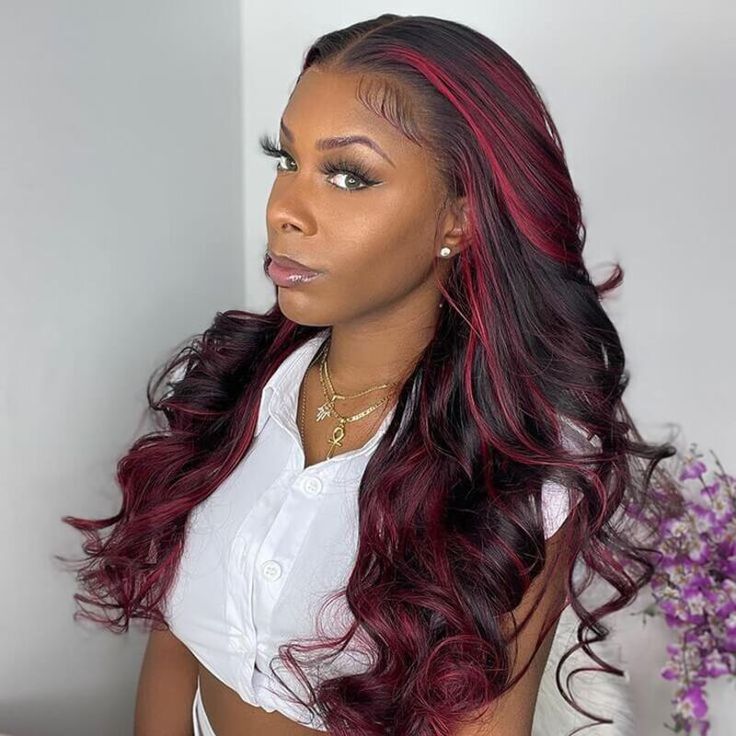 Msgem Put On and Go Pre - cut Lace 7x5 Glueless Wigs p1b/99j Colored Wig Body Wave Human Hair Wigs - Msgem Hair