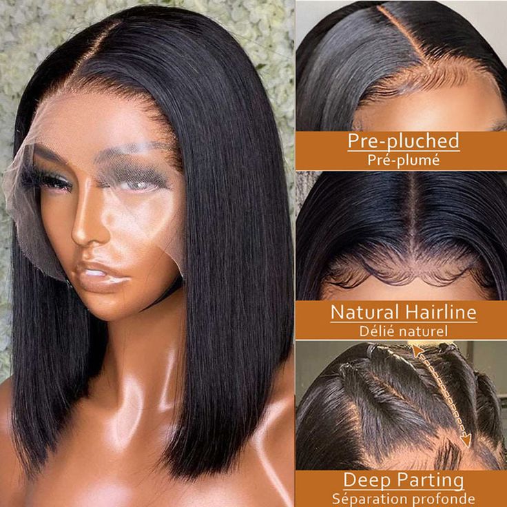 Msgem Real HD Lace 180% / 250% Hair Density Virgin Human Hair 13x4 Lace Front Wig Bob Wig - Msgem Hair