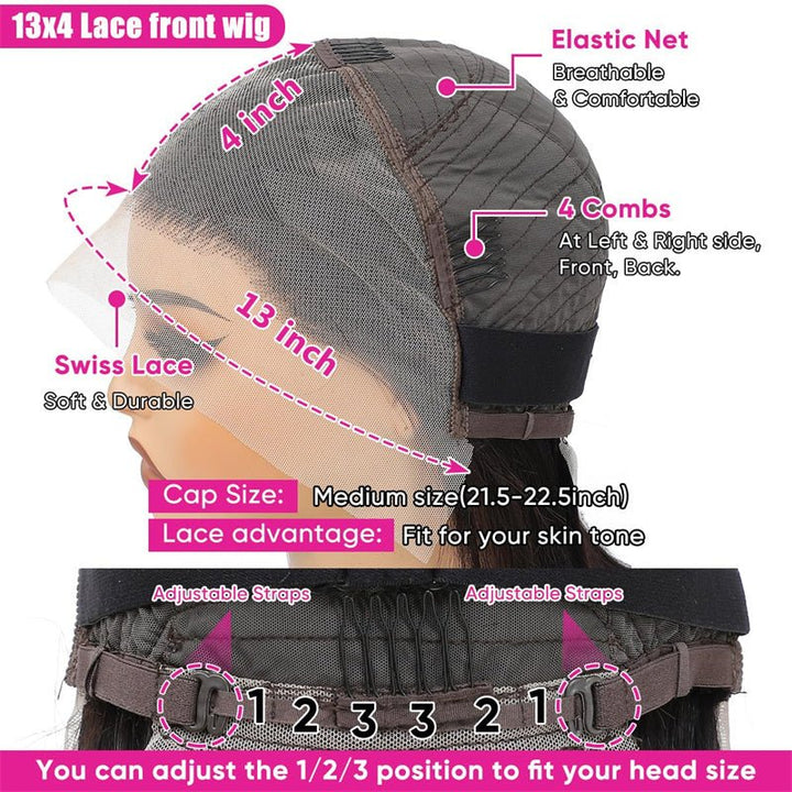 Msgem Real HD Lace 180% / 250% Hair Density Virgin Human Hair 13x4 Lace Front Wig Bob Wig - Msgem Hair