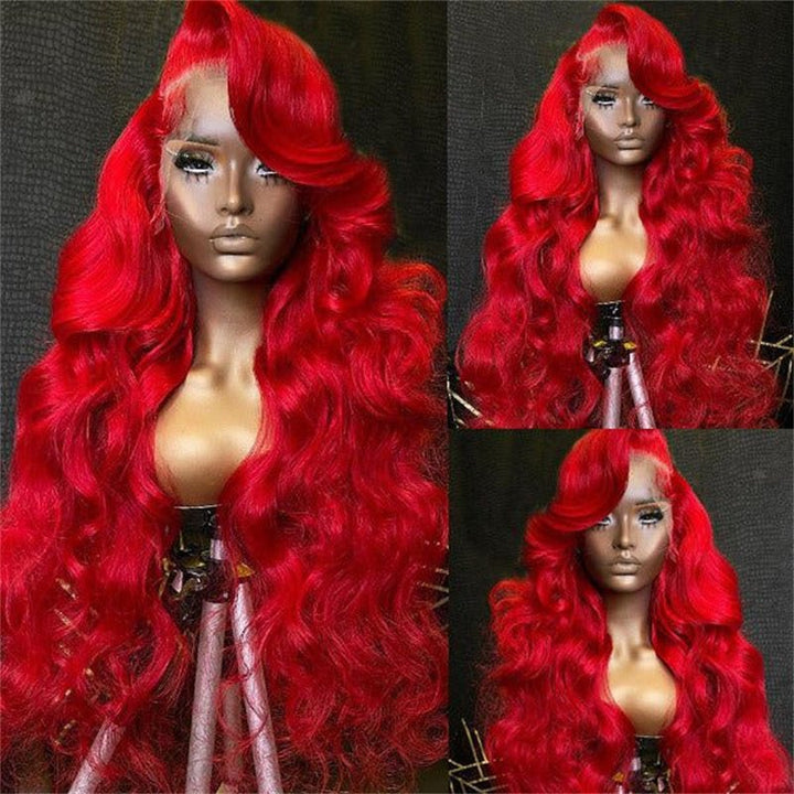 Msgem Red Body Wave Lace Front Wigs HD Transparent 13x4 13x6 Lace Front Human Hair Wigs - Msgem Hair