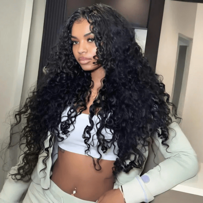 Msgem Spanish Crimped Loose Curls 13x6 HD Lace Front Wigs 5x5 Glueless Human Hair Wigs - Msgem Hair