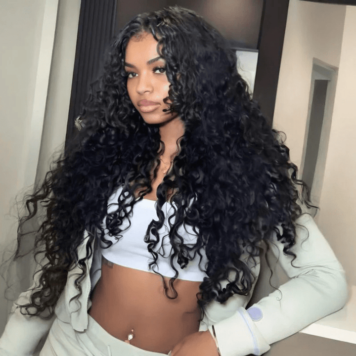 Msgem Spanish Crimped Loose Curls 13x6 HD Lace Front Wigs 5x5 Glueless Human Hair Wigs - Msgem Hair