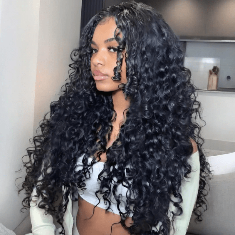 Msgem Spanish Crimped Loose Curls 13x6 HD Lace Front Wigs 5x5 Glueless Human Hair Wigs - Msgem Hair