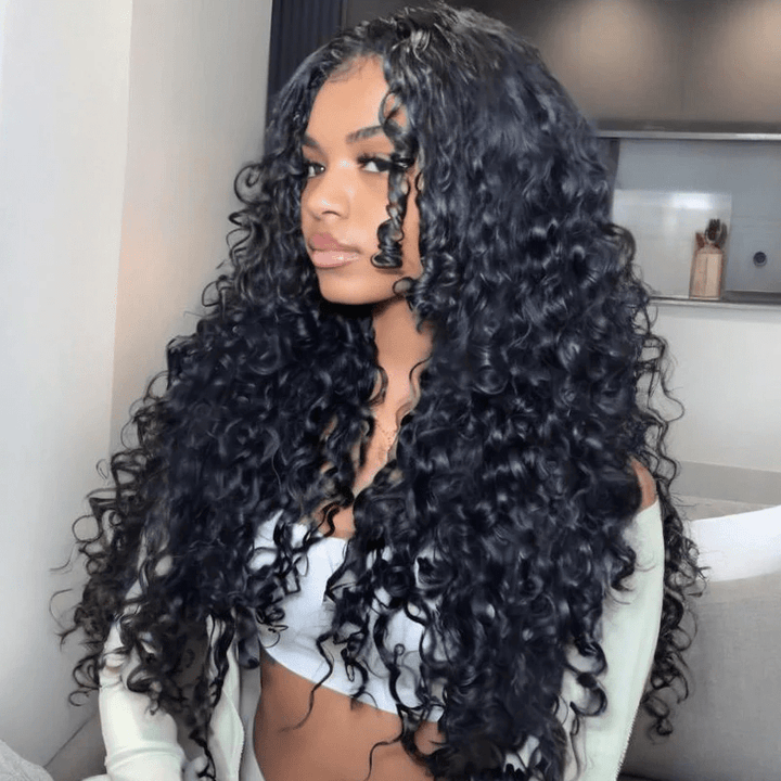 Msgem Spanish Crimped Loose Curls 13x6 HD Lace Front Wigs 5x5 Glueless Human Hair Wigs - Msgem Hair
