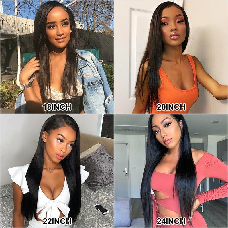 Msgem Straight U part Wig Human Hair Wigs For Black Women Msgem Brazilian Straight Hair Wig Can be permed and Dye