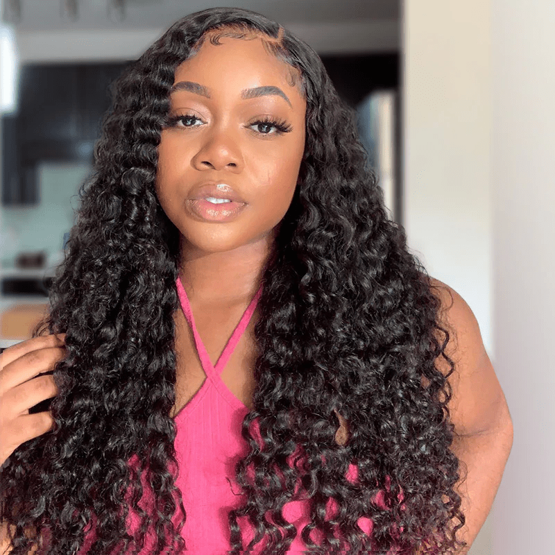Msgem Water Wave 13x4 HD Lace Frontal Human Hair Wigs 210% Density - Msgem Hair