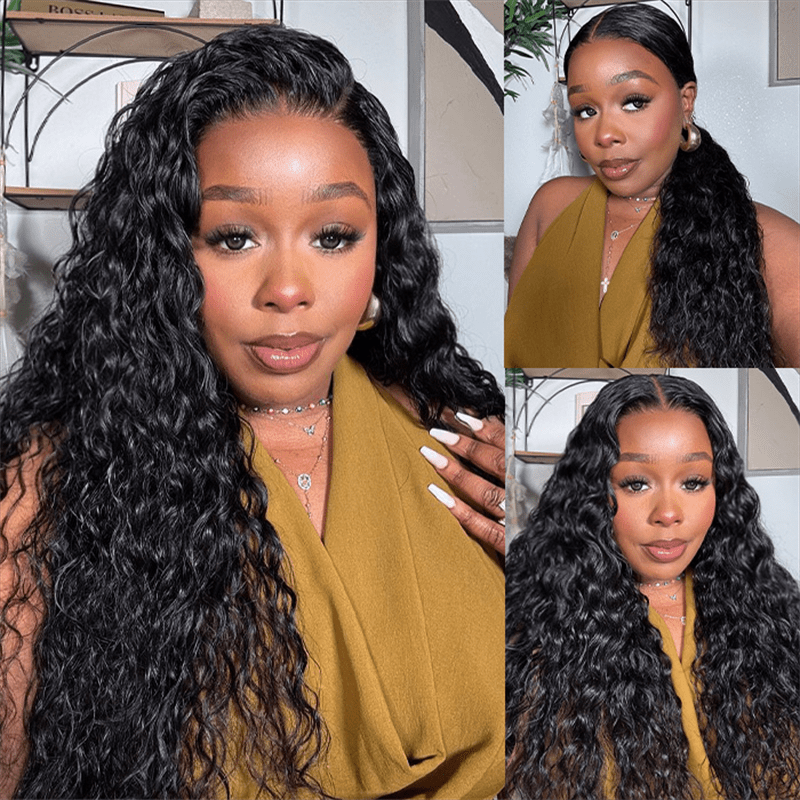 Msgem Water Wave 13x4 HD Lace Frontal Human Hair Wigs 210% Density - Msgem Hair
