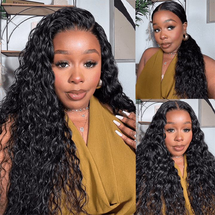 Msgem Water Wave 13x4 HD Lace Frontal Human Hair Wigs 210% Density - Msgem Hair