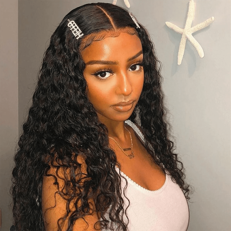 Msgem Water Wave 13x4 HD Lace Frontal Human Hair Wigs 210% Density - Msgem Hair
