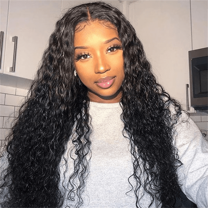 Msgem Water Wave 13x4 HD Lace Frontal Human Hair Wigs 210% Density - Msgem Hair