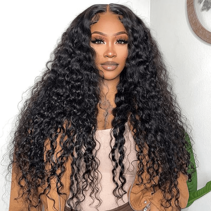 Msgem Water Wave 13x6 Full Lace Wigs Human Hair 180% - Msgem Hair