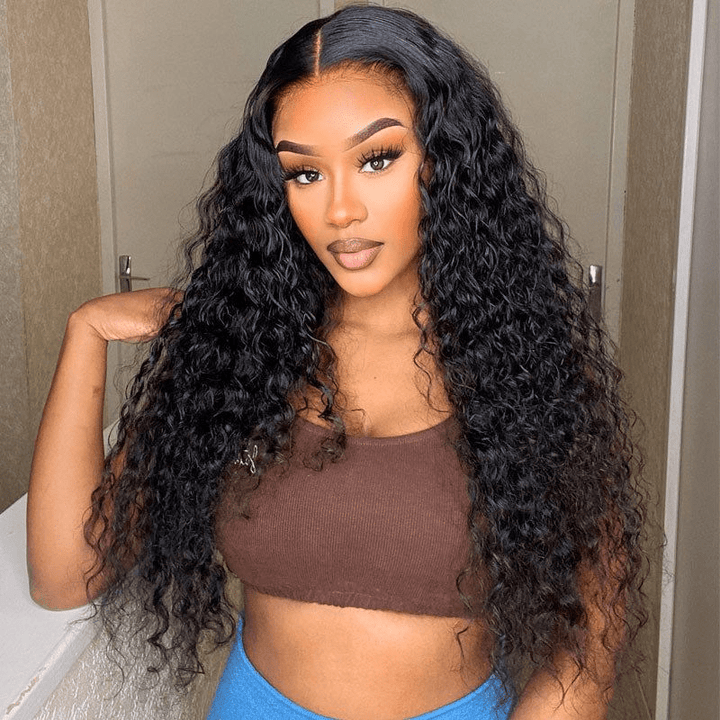 Msgem Water Wave 13x6 Full Lace Wigs Human Hair 180% - Msgem Hair