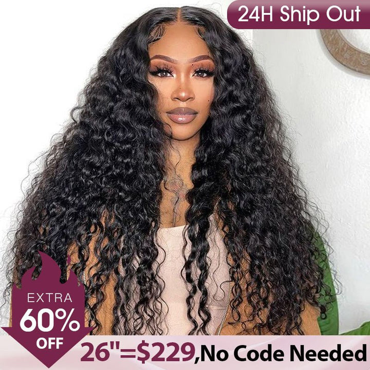 Msgem Water Wave 13x6 Full Lace Wigs Human Hair 180% - Msgem Hair