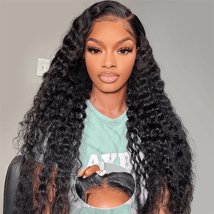 Msgem Water Wave 13x6 Full Lace Wigs Human Hair 180% - Msgem Hair