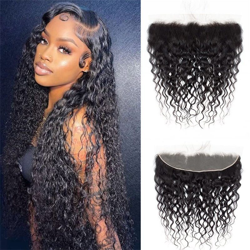 Msgem Water Wave HD Lace Frontal Closure 13x4 Ear to Ear Lace Frontal With Baby Hair - Msgem Hair