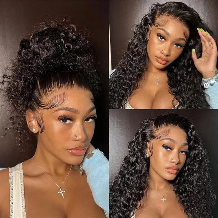 Msgem Water Wave Invisi - Strap Breathable 360 Full Frontal Wigs HD Transparent Glueless Human Hair Wigs - Msgem Hair