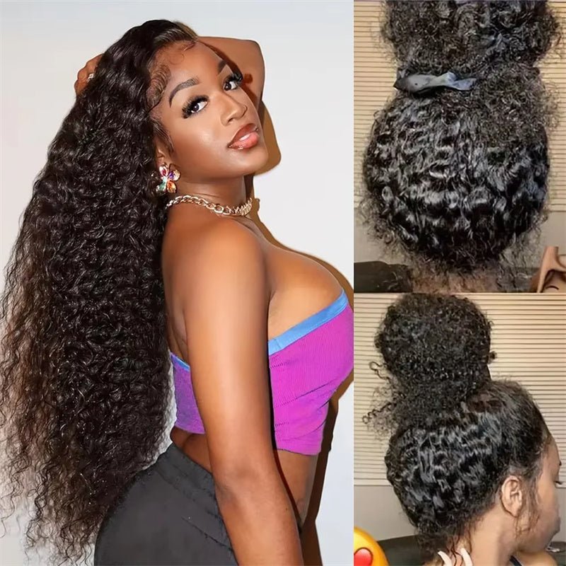 Msgem Water Wave Invisi - Strap Breathable 360 Full Frontal Wigs HD Transparent Glueless Human Hair Wigs - Msgem Hair