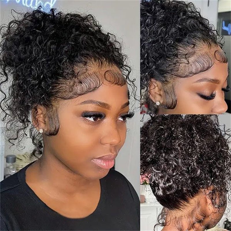 Msgem Water Wave Invisi - Strap Breathable 360 Full Frontal Wigs HD Transparent Glueless Human Hair Wigs - Msgem Hair
