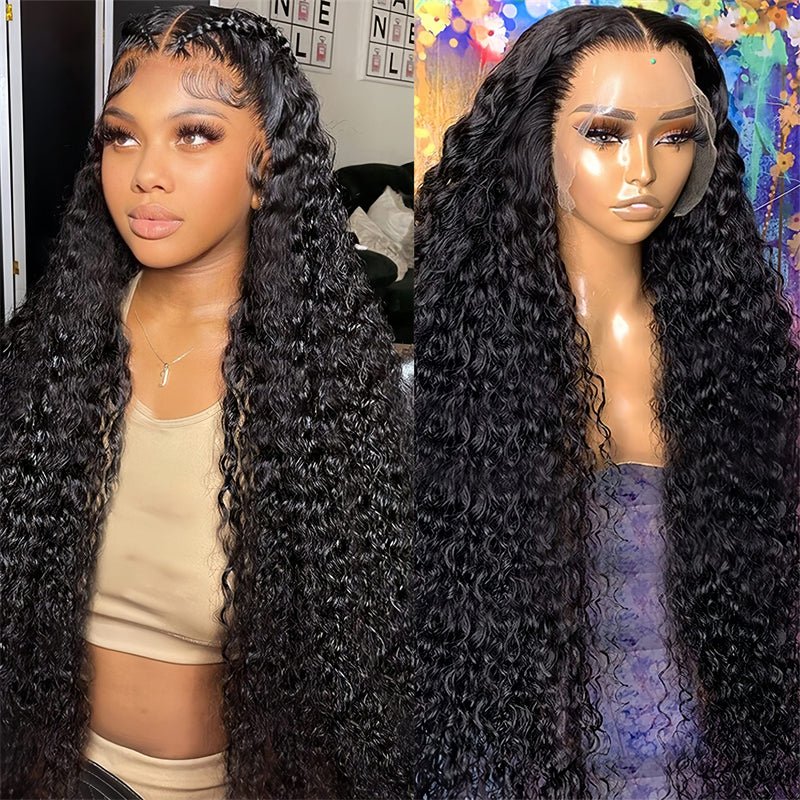 Msgem Water Wave Lace Front Wig Skin Melt HD Lace Wigs Brazilian Human Hair Wigs 250% Density - Msgem Hair